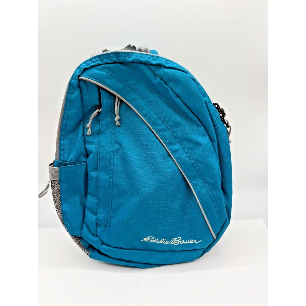 Eddie Bauer Blue Shoulder Sling Crossbody Backpack Stowaway Bag 13x11 Inch